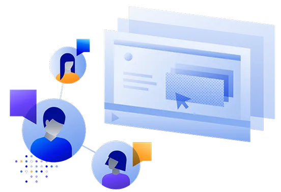 QuarkIP品牌合作頁面/Partners page：代理服務與瀏覽器指紋工具合作說明，搭配藍白網絡插畫